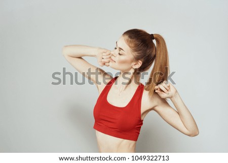  young woman, sport, gym concept