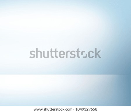 Abstract blue studio interior background empty dark wall template with bright white light from spotlight , Empty white room  background, can use for  your products display
