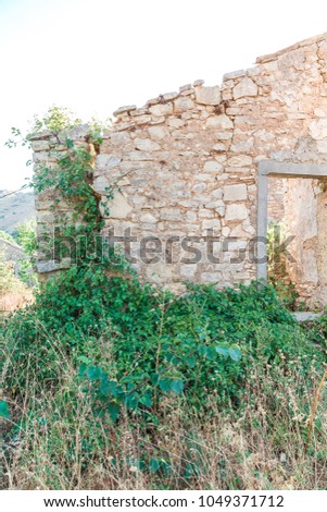 the ruin of a stone house