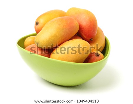 mangos on white background 