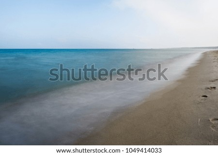 abstract picture of beach with food steps