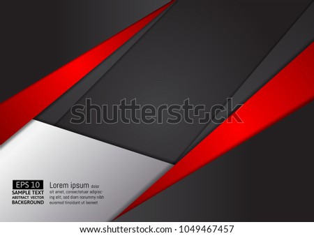 Abstract geometric red and black color modern design background, vector illustration. for your business