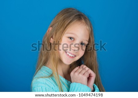 beautiful little girl with happy face, childhood