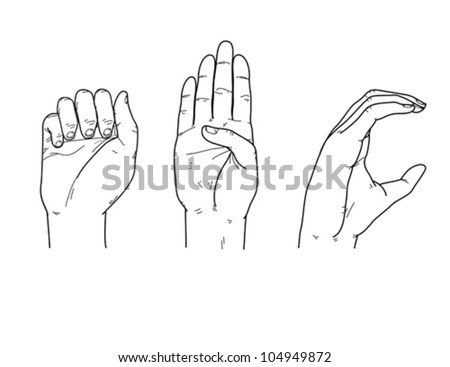 A, B, C Sign Language