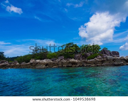 Rocky exotic island Andaman sea, Thailand