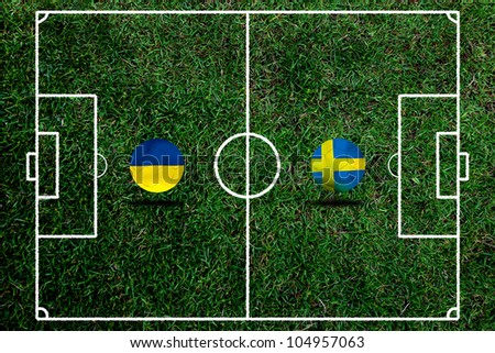 European cup  the Ukrain national team and Sweden national team