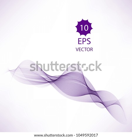 Purple Color smoke wave. Transparent wave. Abstract smooth wave . Abstract lines.