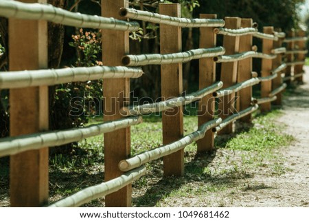 bamboo fence in the park