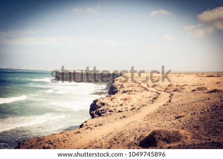 Beach waves and blue sea. Space for copy.