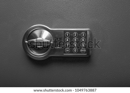 Code lock on the safe door. Royalty-Free Stock Photo #1049763887