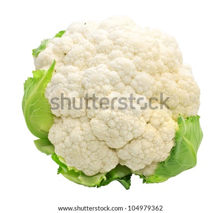 Cauliflower isolated on white background Royalty-Free Stock Photo #104979362