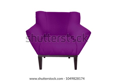 Armchair Modern designer chair on white background Texture chair