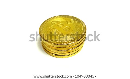 Bitcoin Pile. Photo image