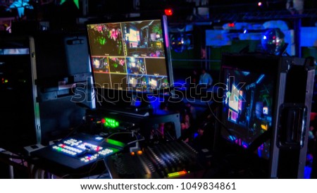 lights scenario camera recording audio and video concert festival party disco lights people recitals 