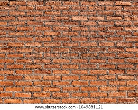 Realistic red brick wall Texture Design. Empty red brick Background for Presentations and Web Design. A Lot of Space for Text Composition art image, website, magazine or graphic for design