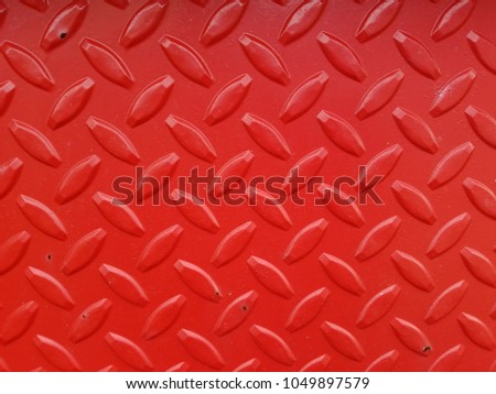 red steel diamond plate