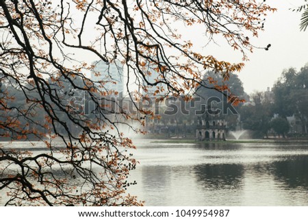Hoan Kiem lake, the center of Hanoi capital