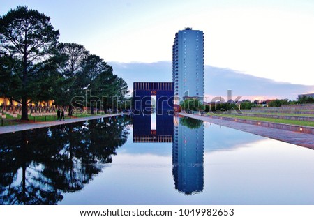 Oklahoma City memorial reflection pool