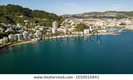 Beautiful Oriental Bay Wellington, Aerial View 