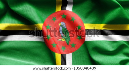 Dominica Flag waving