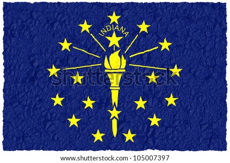 Crumple flag of Indiana American state