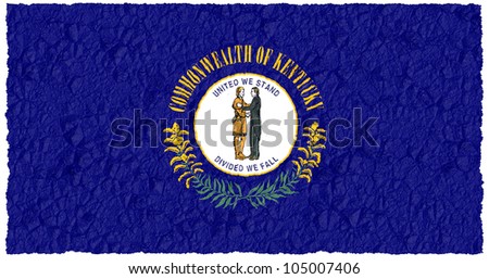 Crumple flag of Kentucky American state