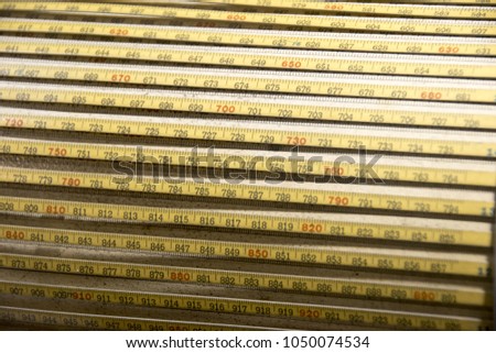 Brass numerals from Babbage's analytical engine. Ancient old computer. Royalty-Free Stock Photo #1050074534