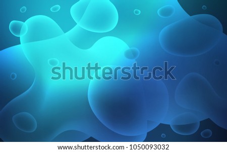 Dark BLUE vector pattern with liquid shapes. Creative illustration in halftone memphis style with gradient. The template for cell phone backgrounds.