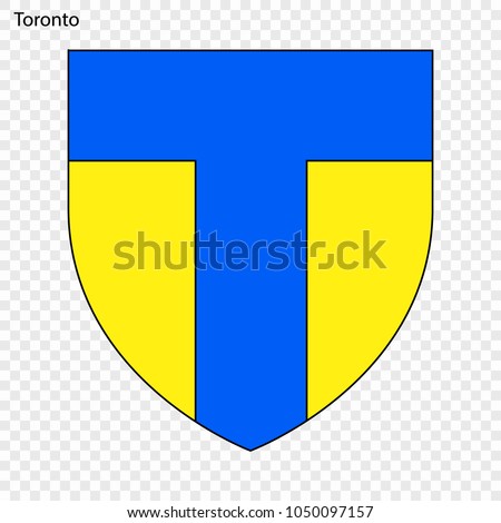 Emblem of Toronto. City of Canada. Vector illustration