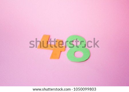 Happy 48th birthday on colorful background