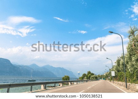 A Picture of one of the biggest Lakes in the north of Italy, the Lake Garda or Lago di Garda	
