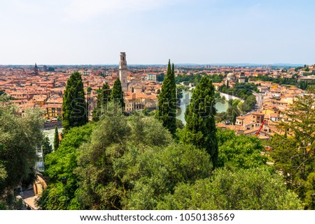 Picture of the small italian City Verona in Veneto	- Verona got famous for the roman "Romeo and Juliet" by William Shakespeare