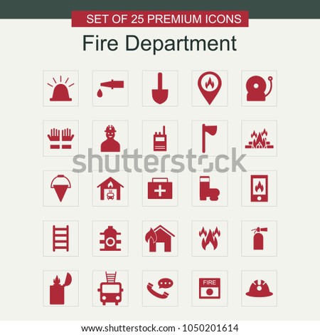 Fire Department icons set