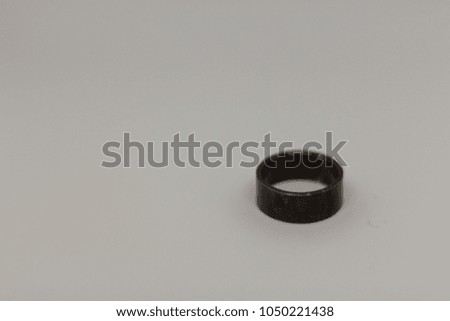Black Ring for Men and Women on a White Background