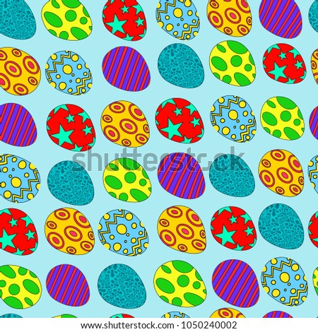 

vector infinite pattern with Easter eggs