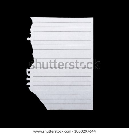 sheet of paper isolated