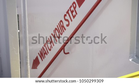 watch your step lettering