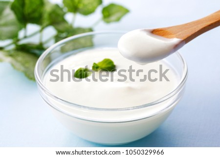 White yogurt image