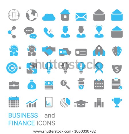 Collection business icons. Business elements to use in web, smart phone application ets.