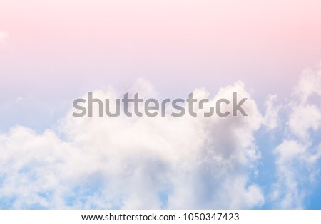 Abstract blurred pastels gradient effect color style background on soft nature sunrise outdoor. summer concept. cloudscape concept.