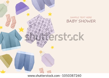 Origami baby boy shower