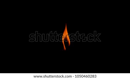 Fire flames isolated on black background