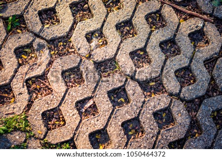 Brick block worms abstract background