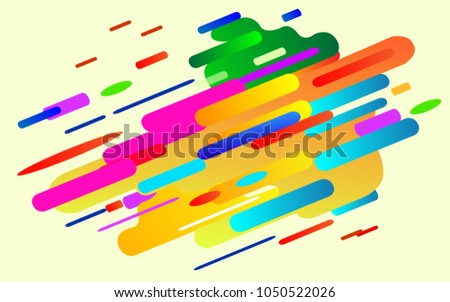 various rounded shapes in color. Vector illustration.
 Royalty-Free Stock Photo #1050522026
