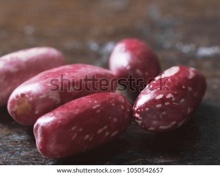 Red beans close-up. Macro photo.