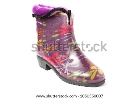 Rubber boots isolated on white background