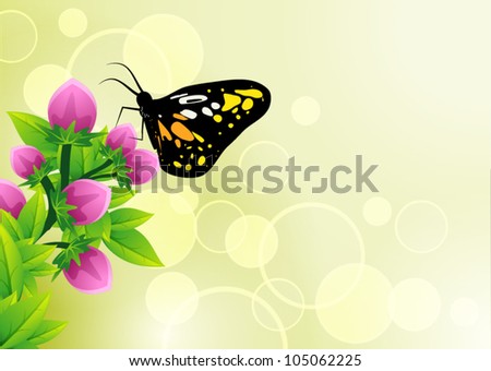 Abstract vector flowers background