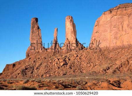 The Three Sisters, Monument Valley Navajo Tribal Park, Arizona