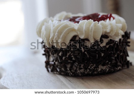 An image of black forest cake
