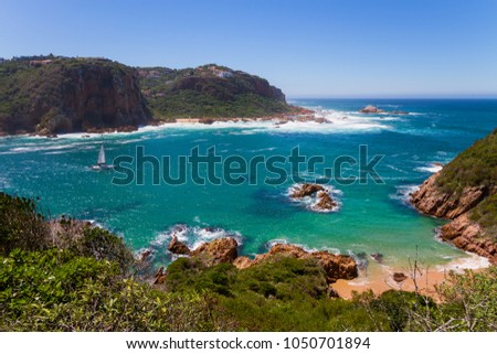 Amazing view of Featherbed, Knysna, Featherbed Nature Reserve, South Africa Royalty-Free Stock Photo #1050701894